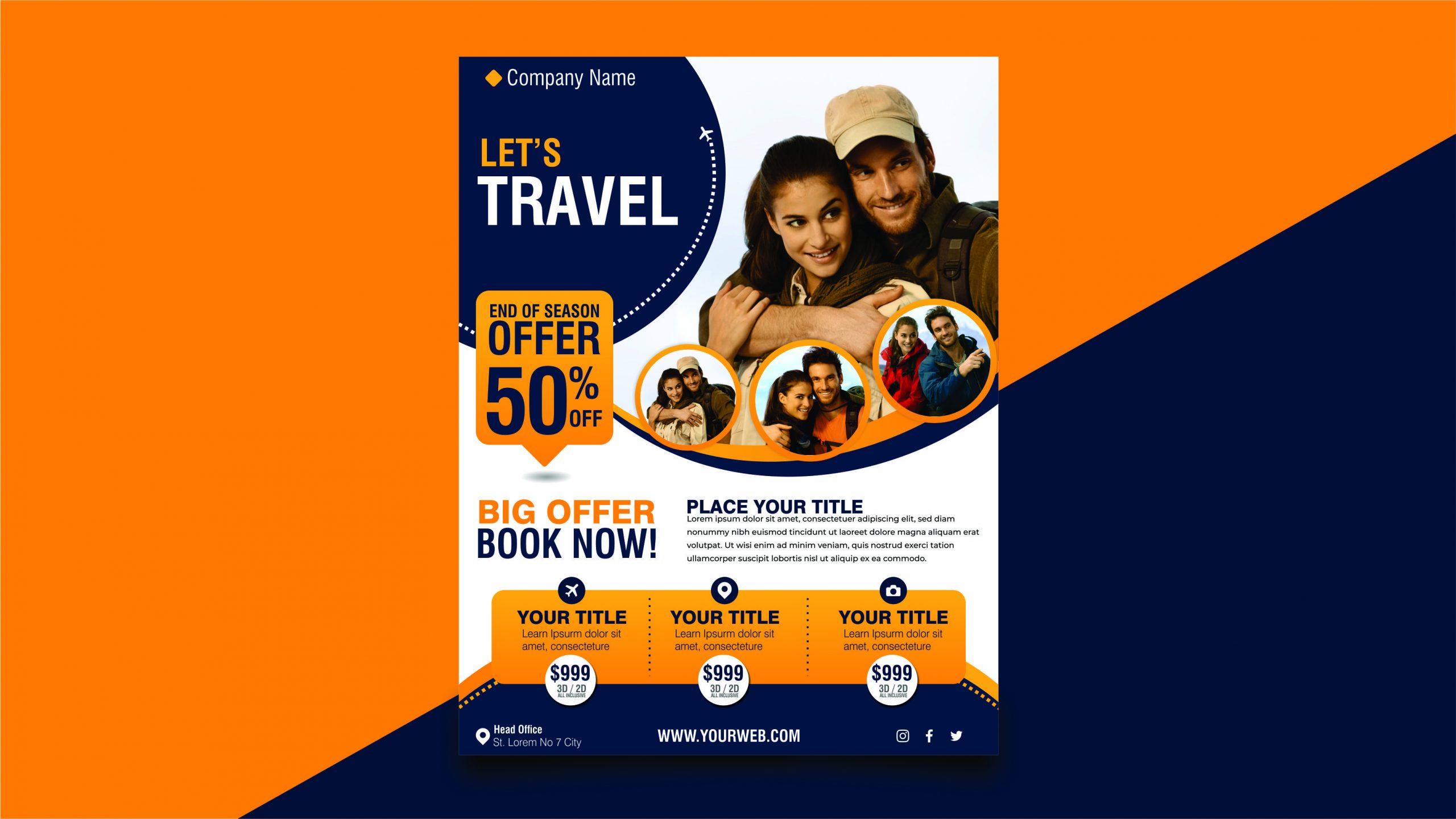 Travel Flyer Design in Corel Draw with CDR file - Graphics Inn