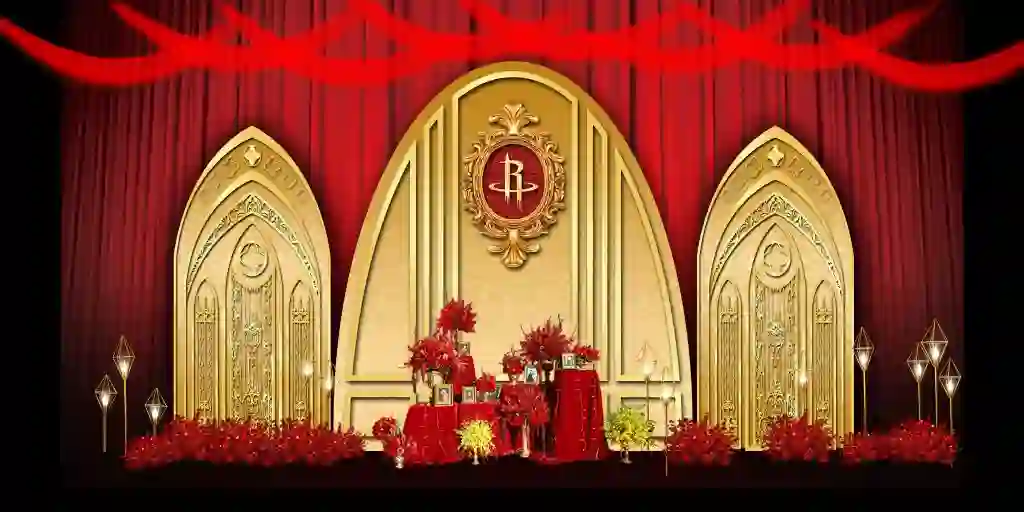 Golden high end baroque theme wedding stage background | Decors & 3D Models PSD Free Download 1 Golden high end baroque theme wedding stage background | Decors & 3D Models PSD Free Download