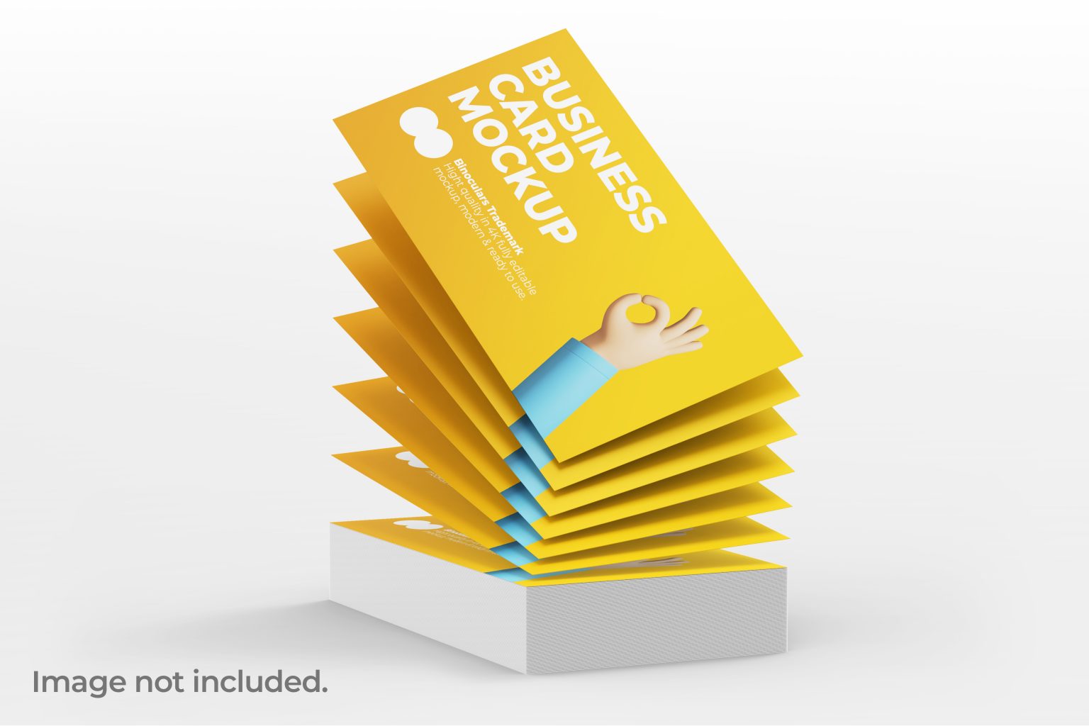 Clean modern business card stack mockup Premium Psd