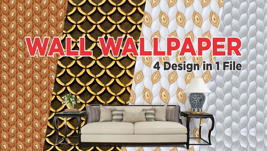 3D Futuristic Decorative Wallpaper Panel Free Download