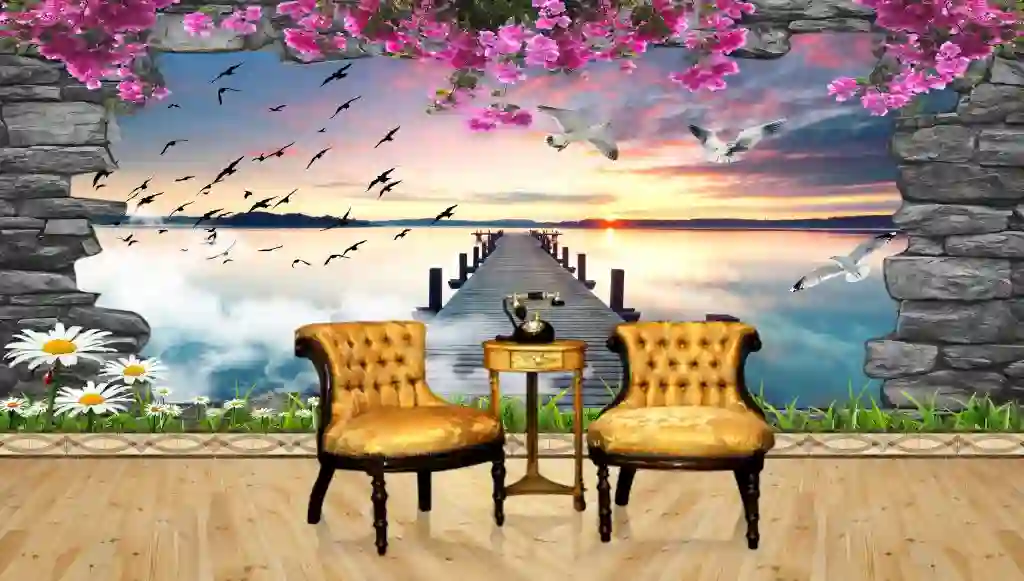3D Natural Wallpaper with Stone Arch Waterfall Free Download 1 3D Natural Wallpaper with Stone Arch Waterfall Free Download