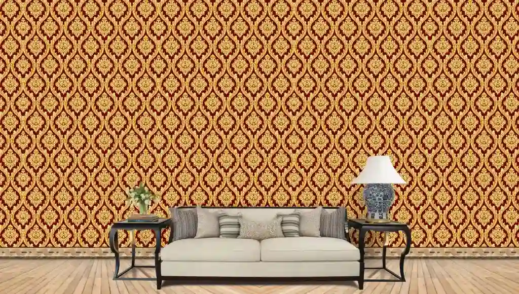Abstract Elegance Red Pattern with Golden Floral Background Free Download 1 Abstract Elegance Red Pattern With Golden Floral Background Free Download