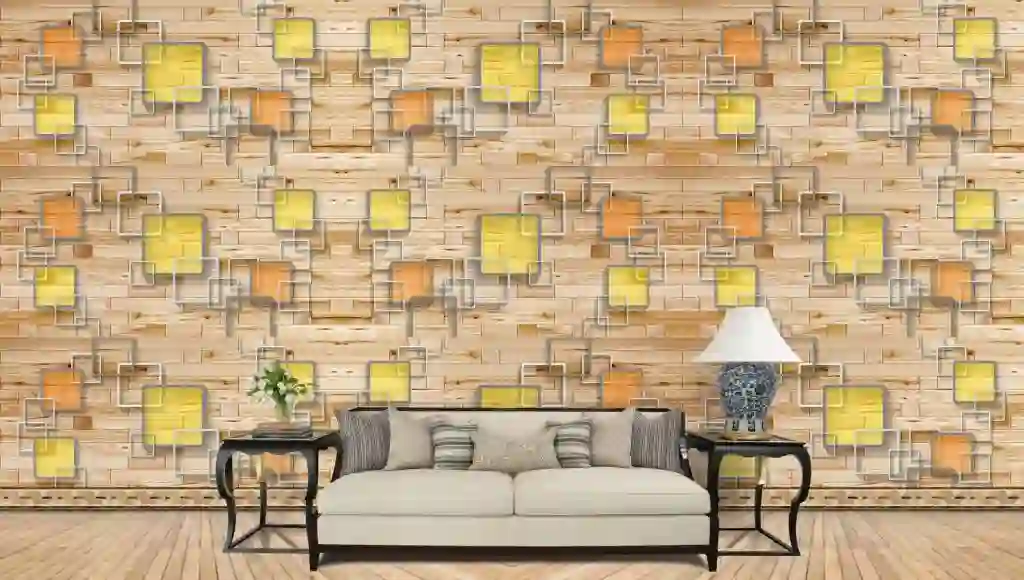 Wooden Wall with 3D Square Pattern Wallpaper Free Download 1 Wooden Wall with 3D Square Pattern Wallpaper Free Download