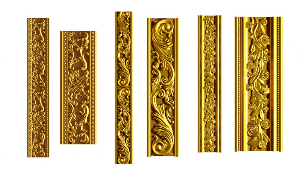 Golden Ornamental Segment Frame Border Free Download