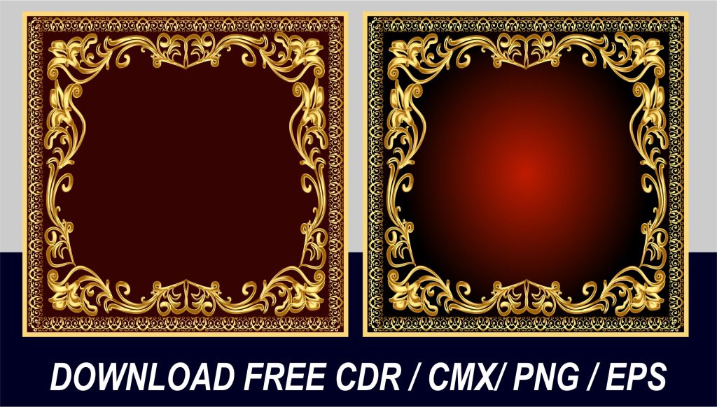 Islamic Golden Frame PNG CDR Free Downloads 
