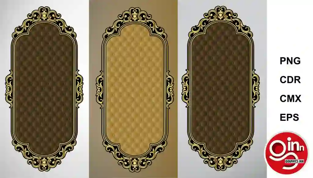 Vector Vintage Border Frame with Antique Rococo Style Decorative Free Download 1 Vector Vintage Border Frame with Antique Rococo Style Decorative Free Download