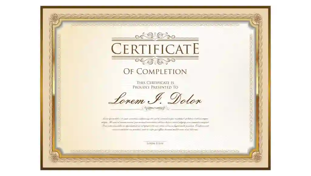 Certificate Diploma Template in Golden Style Free Download 1 Certificate Diploma Template in Golden Style Free Download