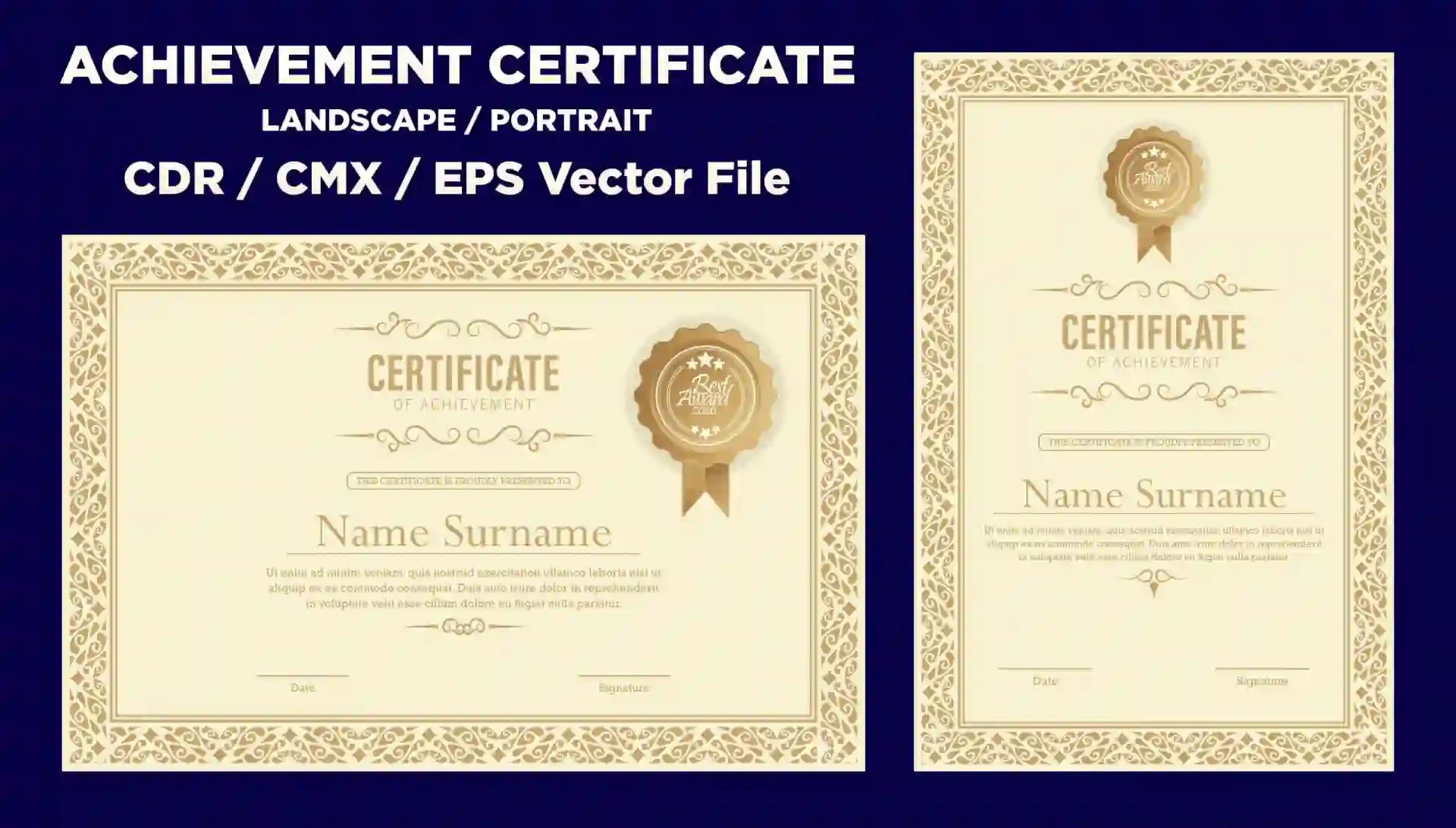 Home 24 Certificate cdr eps file