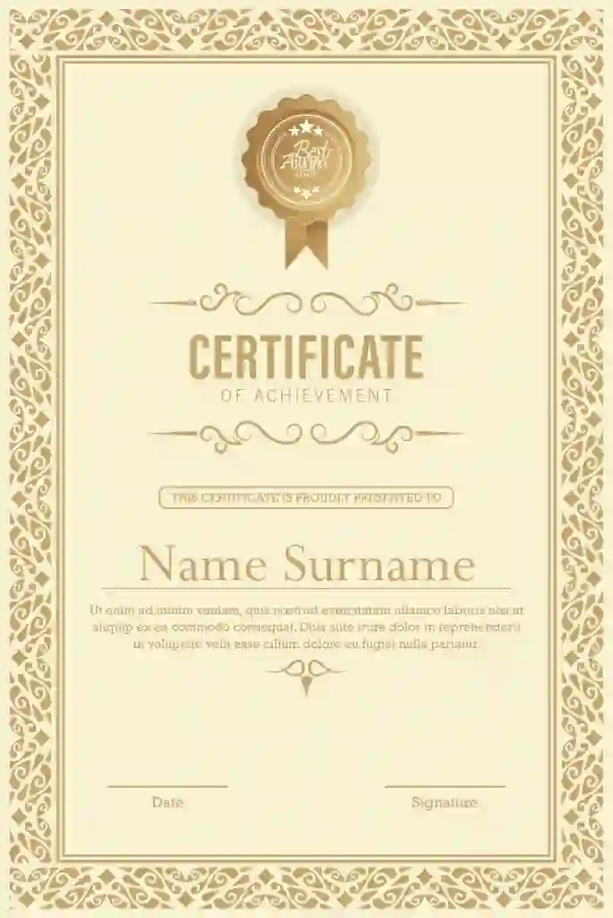 Achievement Certificate in Vintage Style with CDR EPS Vector File Free Download 2 Achievement Certificate in Vintage Style with CDR EPS Vector File Free Download