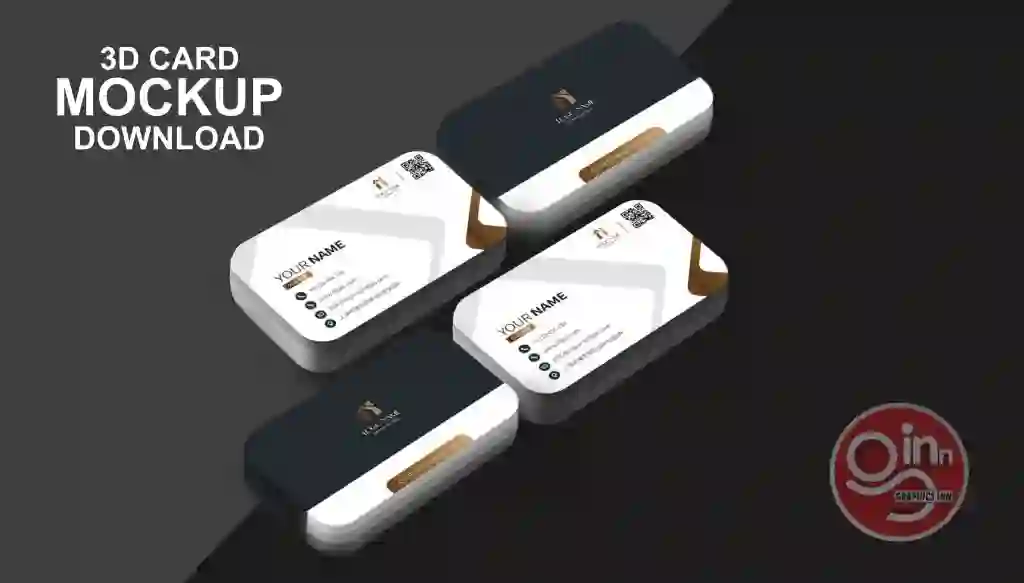 3D Rounded Corner Business Card mockup Free Download 1 3D Rounded Corner Business Card mockup Free Download