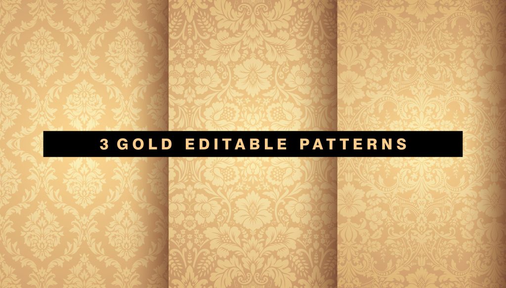 3d golden pattern wall wallpapers free download