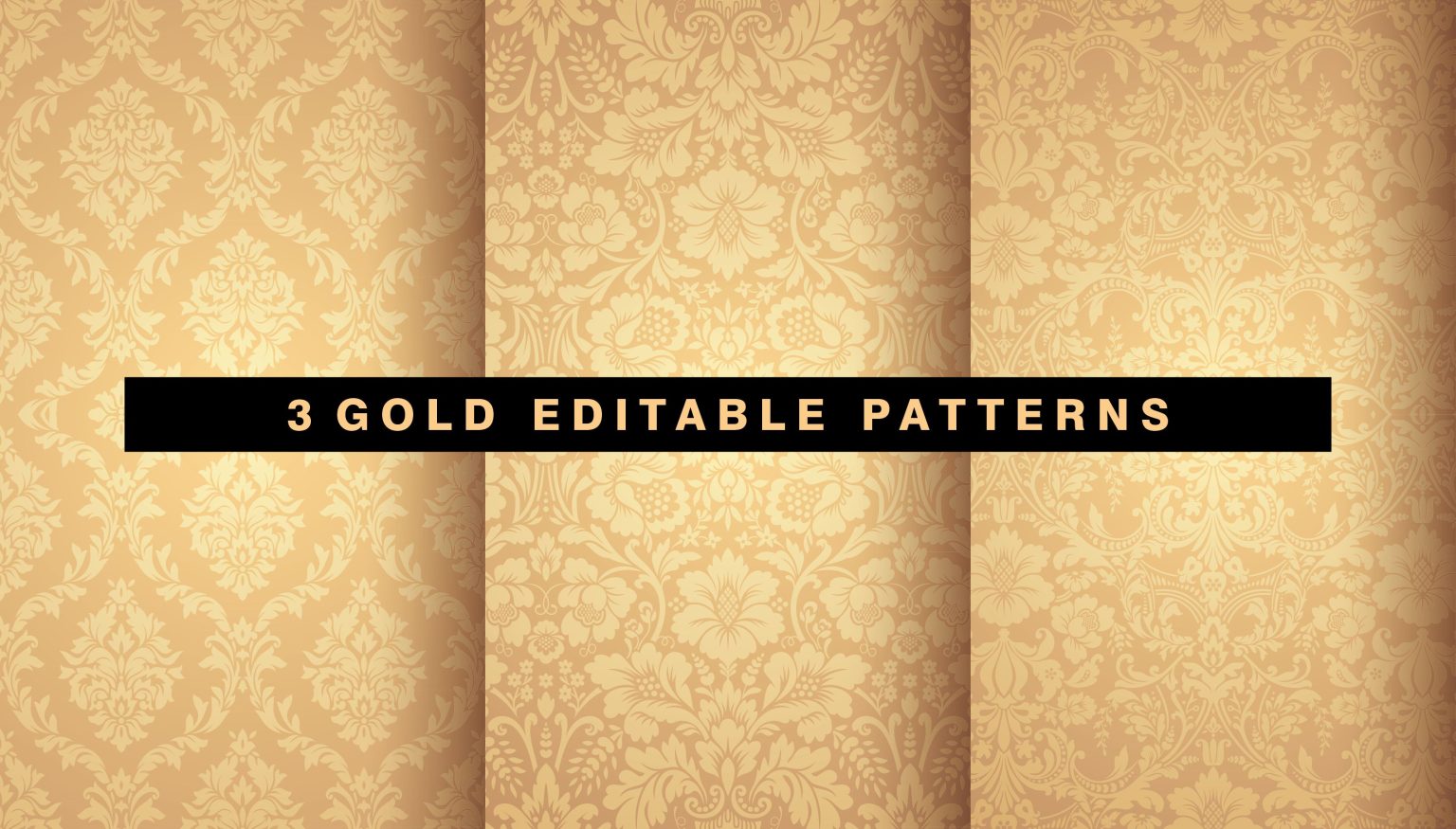 3d golden pattern wall wallpapers free download