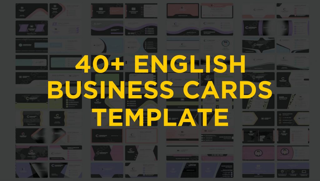 40+ English Business Cards Templates Free Download