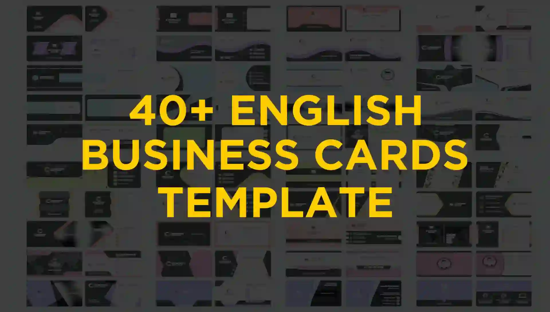 Home 18 40+ English Business Cards Templates Free Download