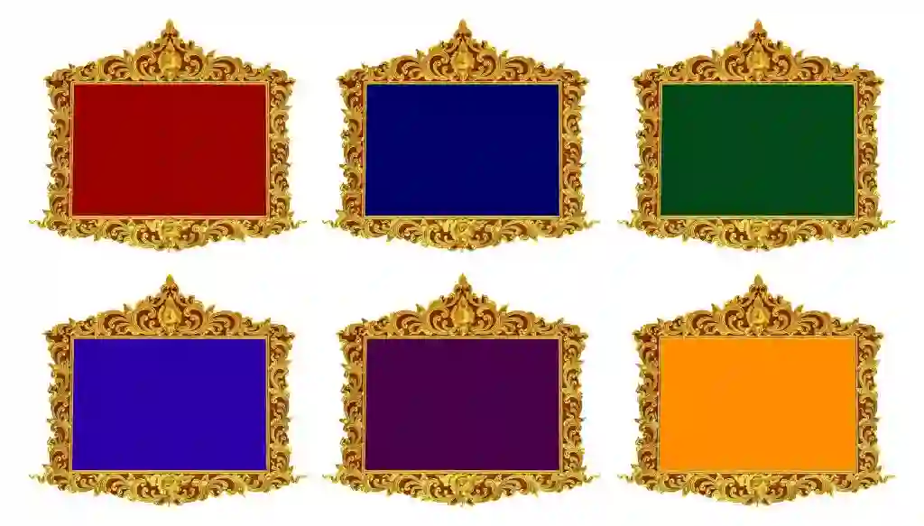Home 18 Antique Gold Frame - Vintage Style Border Frame Free Download