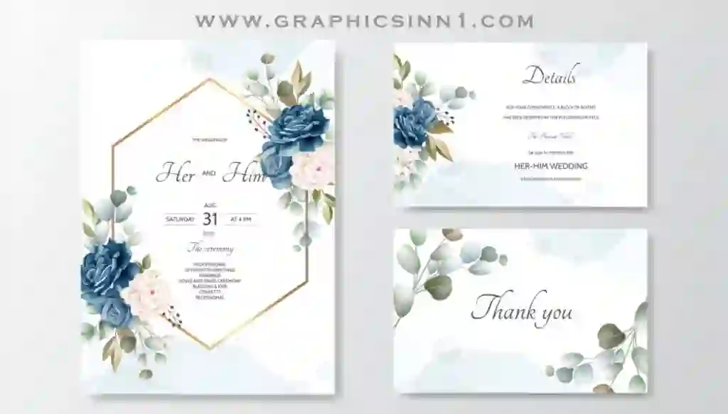 Hand Drawn Floral Wedding Card Invitation Vector File 1 Hand Drawn Floral Wedding Card Invitation Vector File