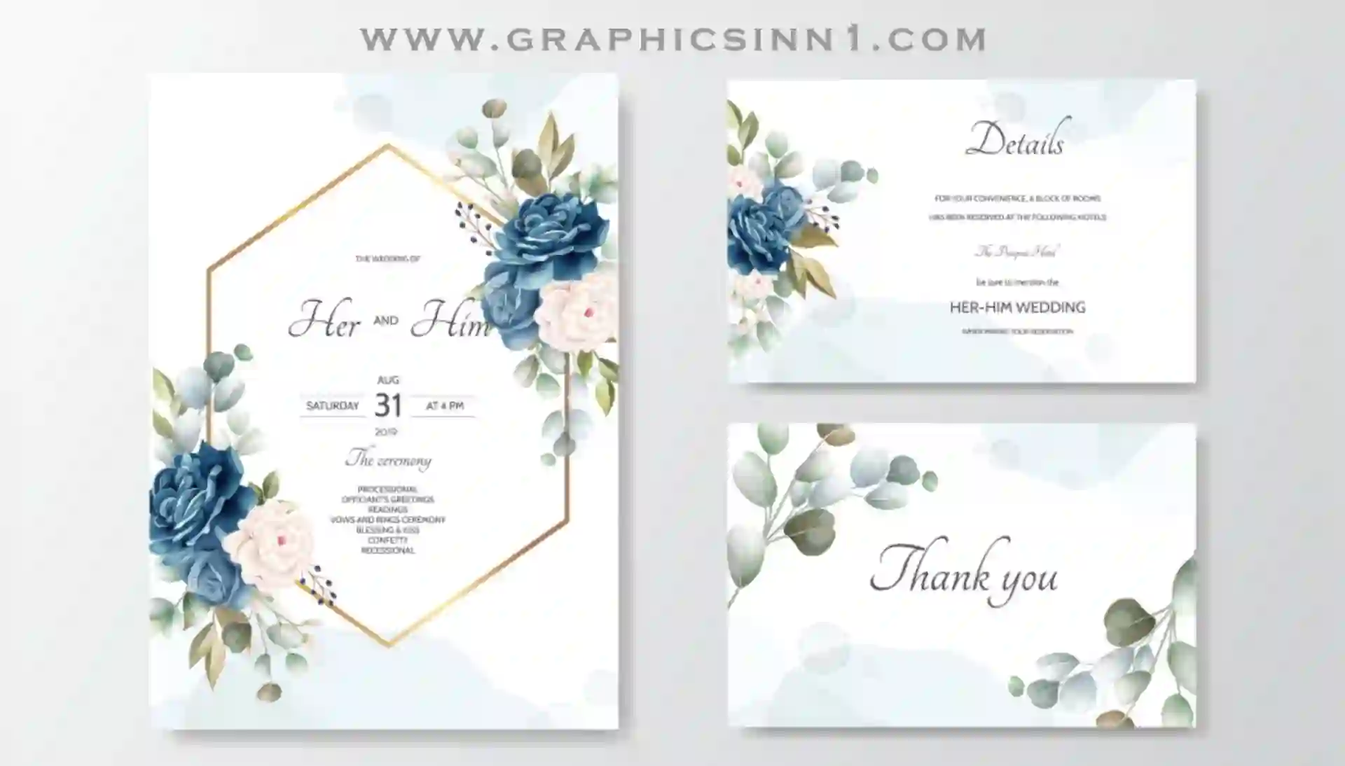 Home 20 Hand Drawn Floral Wedding Card Invitation Vector File