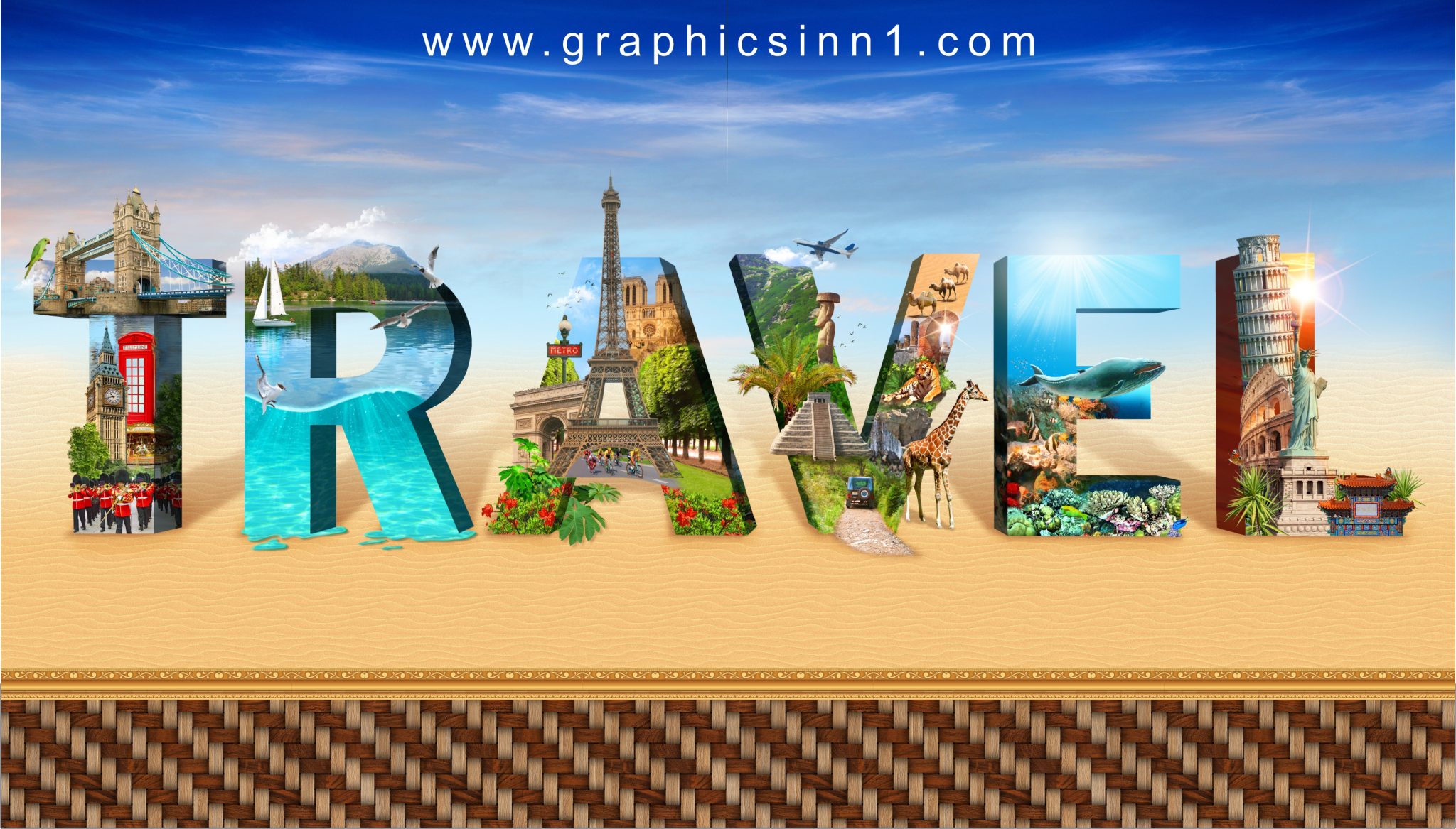 3d travel picture