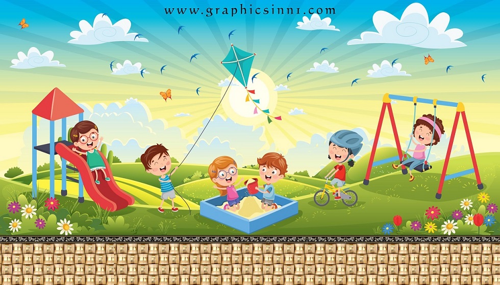 children-having-fun-spring-landscape