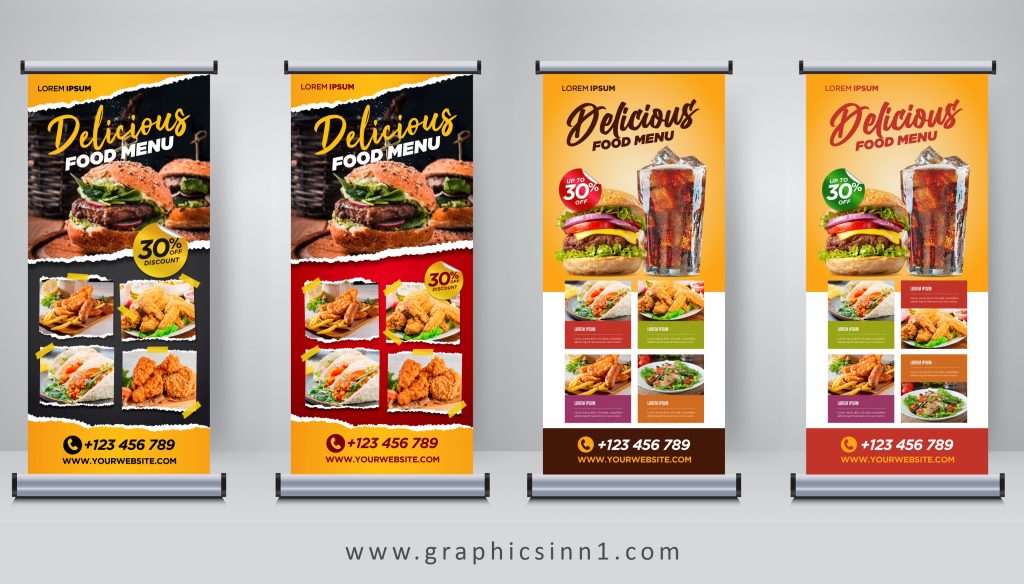 food-restaurant-roll-up-banner-design-template 4