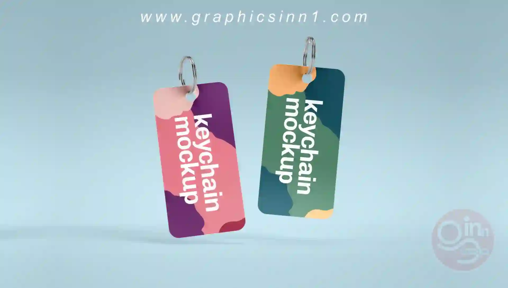 Home 27 Keychain Card Mockup - Rectangular Keychain Mockup Free Download