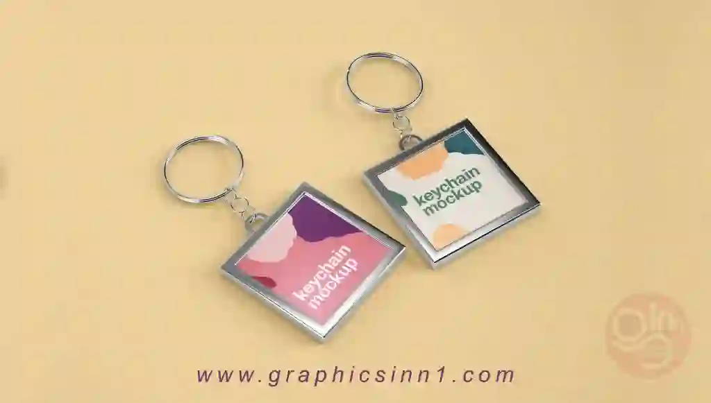 Metallic Square Keychain Mockup Free Download 1 Metallic Square Keychain Mockup Free Download