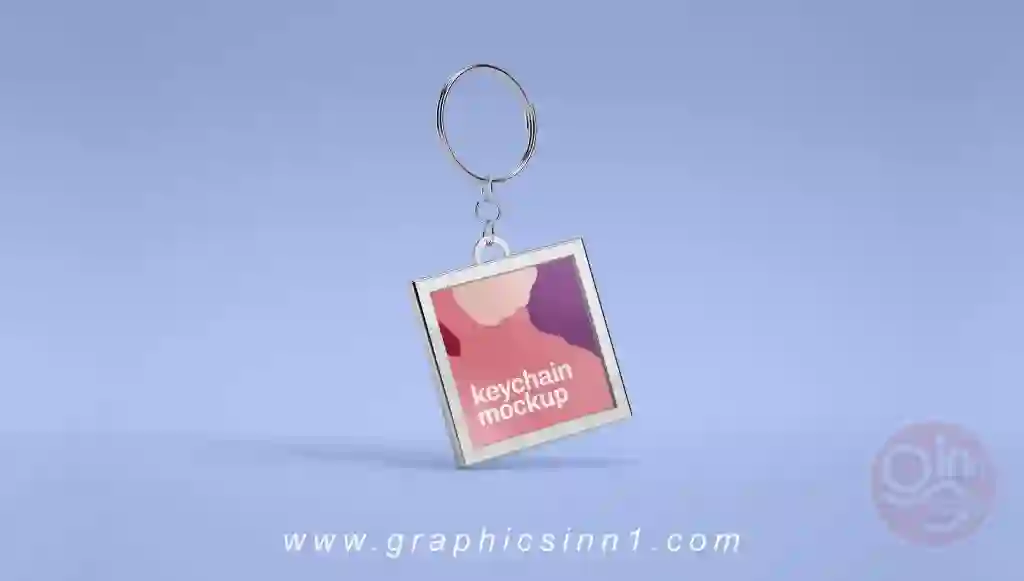 Square Metallic Keychain Mockup Free Download 1 Square Metallic Keychain Mockup Free Download