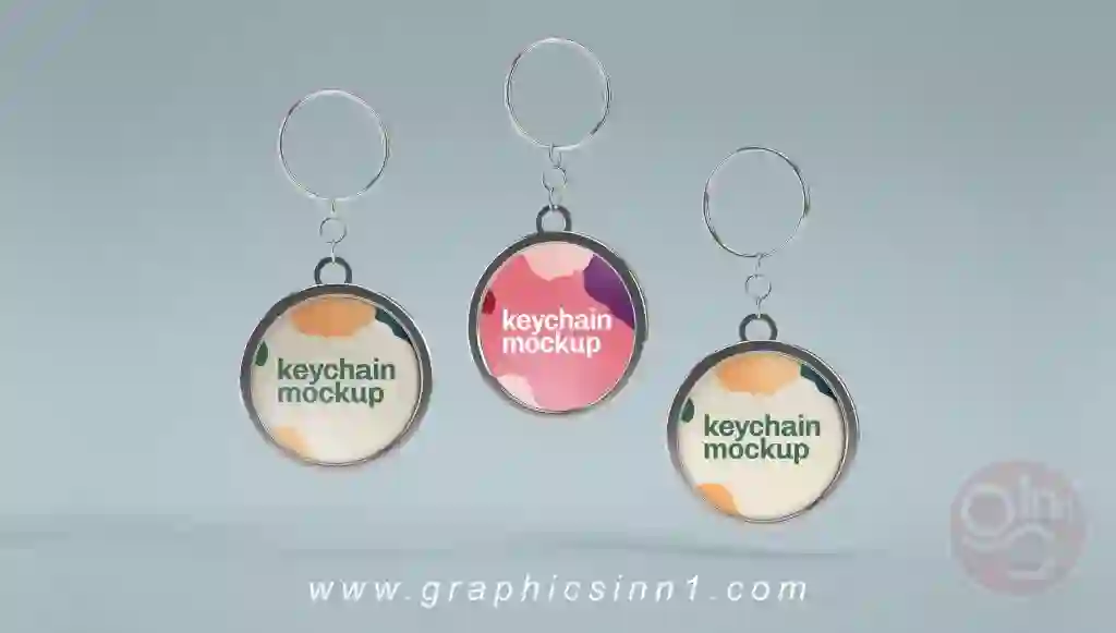 Circles Metallic Keychain Mockup Free Download 1 Circles Metallic Keychain Mockup Free Download