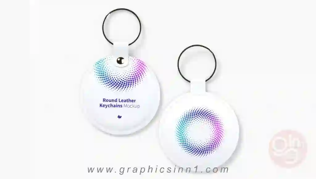 Round Leather Keychains Set Mockup Free Download 1 Round Leather Keychains Set Mockup Free Download