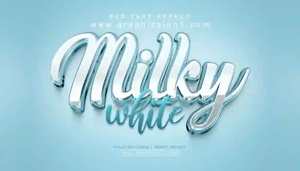 3D Milky Style Text Effect Free Download 1 3D Milky Style Text Effect Free Download