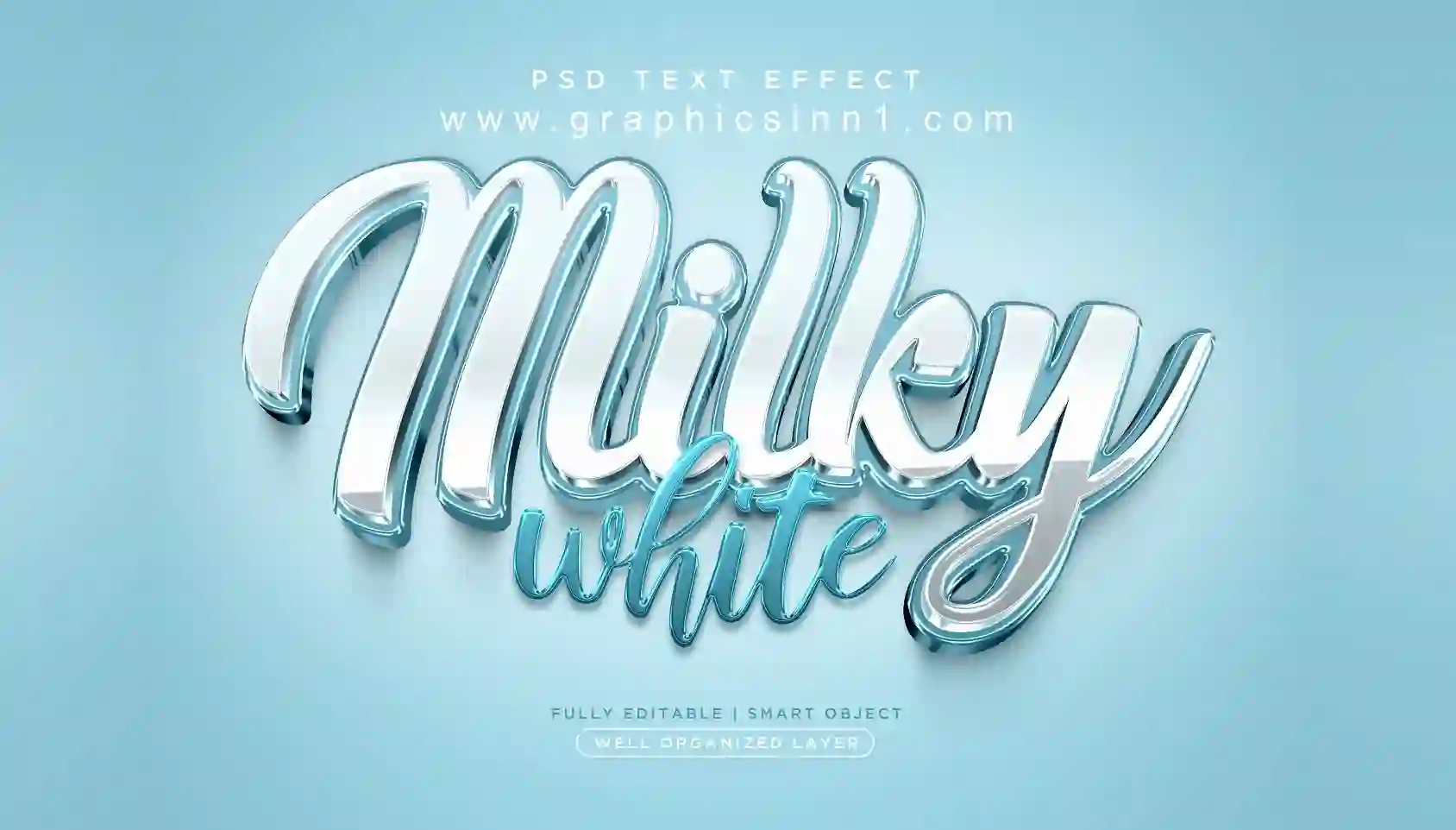 Home 26 3D Milky Style Text Effect Free Download