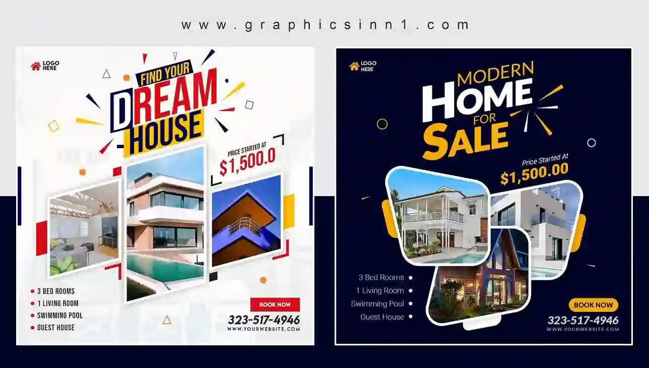 Home 23 Real Estate Agency Home Sale Post Templates