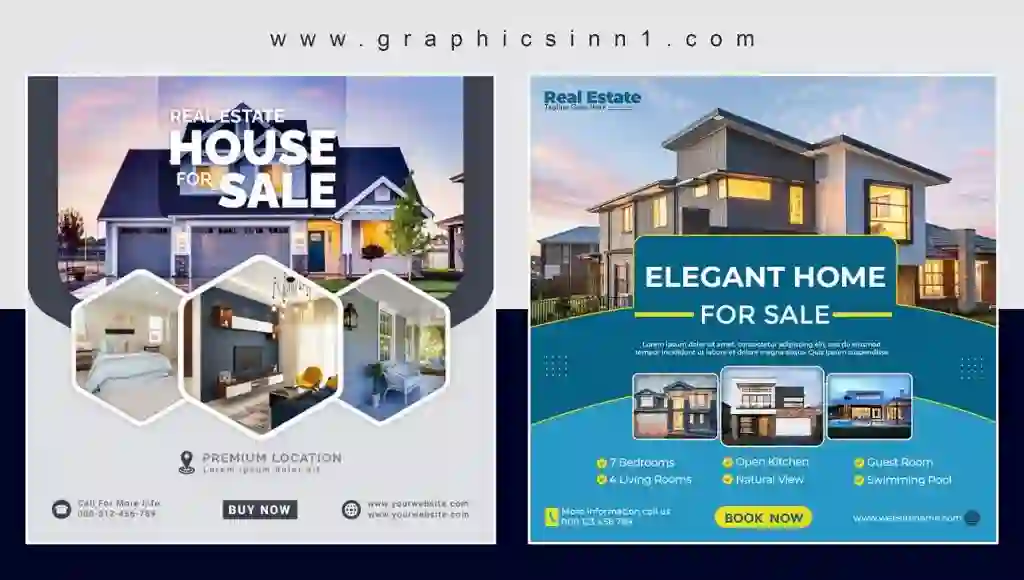 Real Estate Modern Home for Sale Banner Social Media Post 1 Real Estate Modern Home for Sale Banner Social Media Post