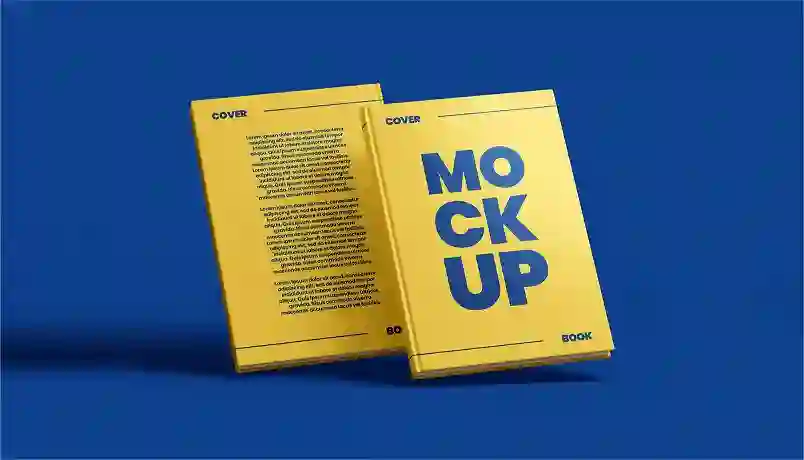 Book Hardcover Mockup Back Front PSD 1 Book Hardcover Mockup Back Front PSD