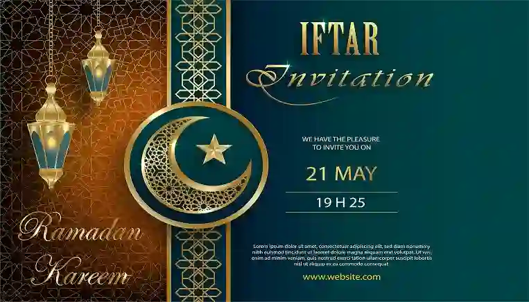 Home 21 Iftar Invitation Card Eid Mubarak Design Vector File