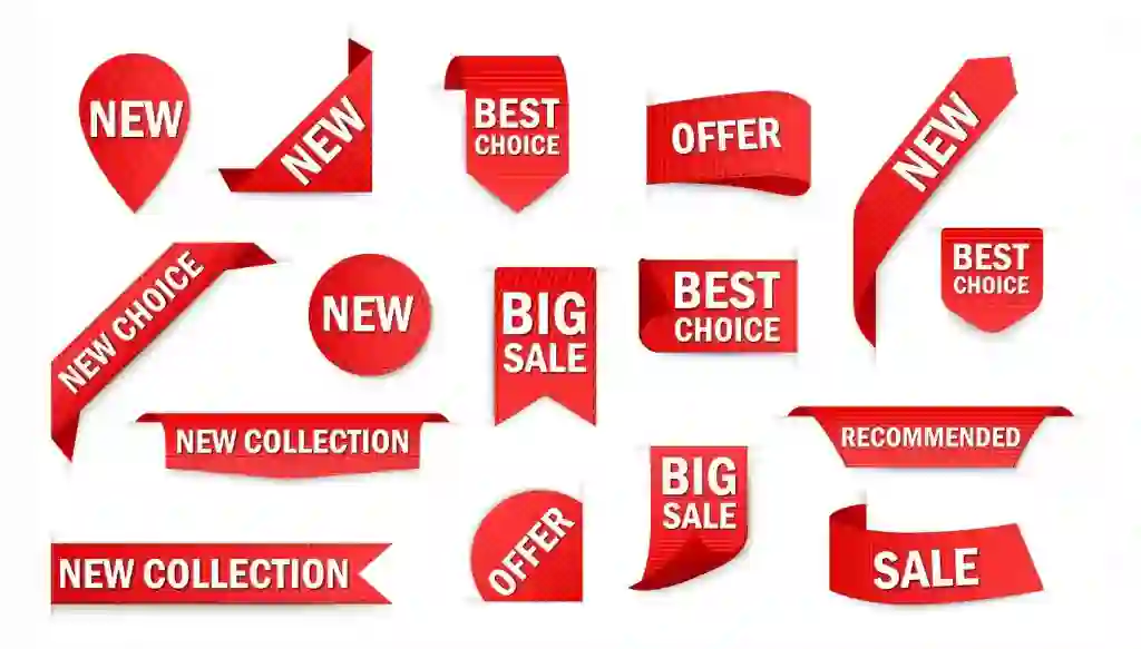 New Tag Ribbon Banner Price Tag Set 1 New Tag Ribbon Banner Price Tag Set