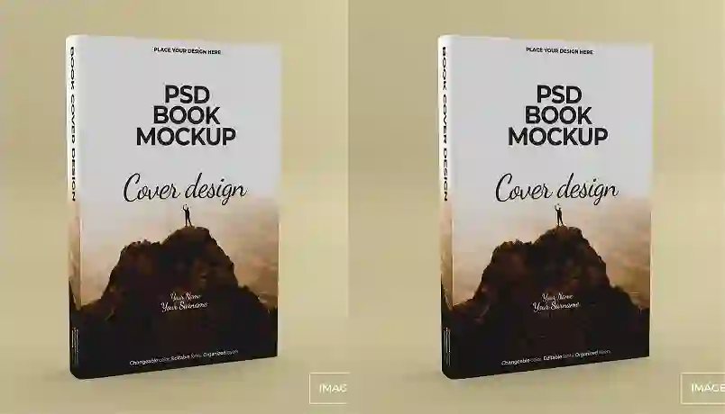 Home 25 Hardcover Book Mockup PSD Free Download