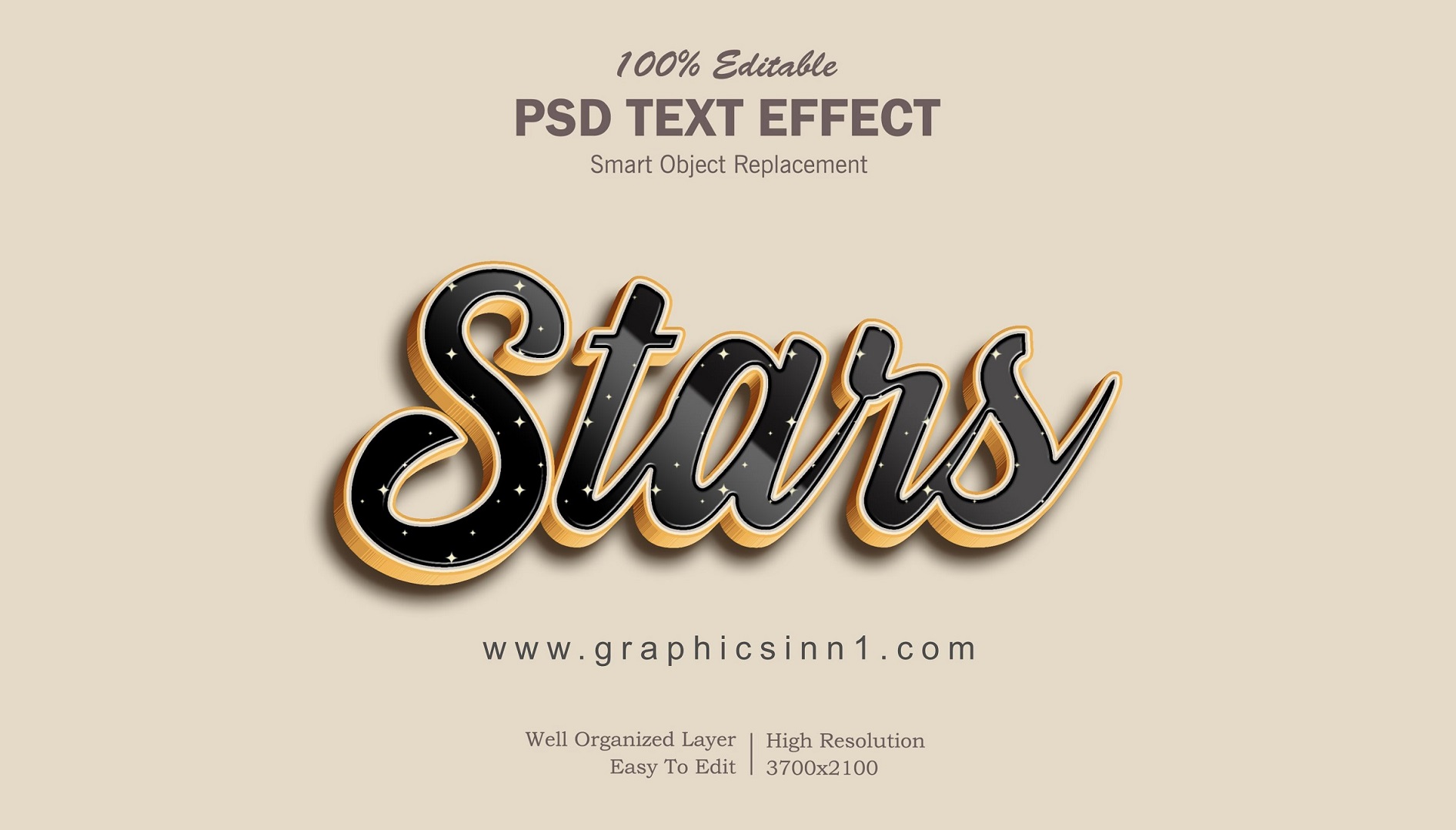 Stars Stylish Psd Editable Text Effect Free Download
