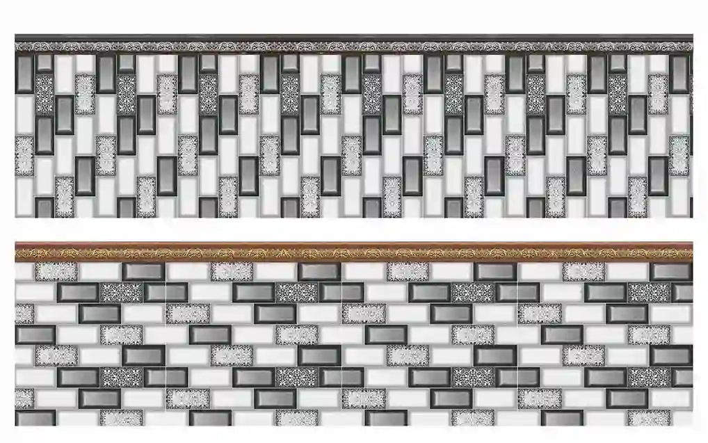 Home 24 3D Grey Tiles Wall Wallpaper Borders Free Download