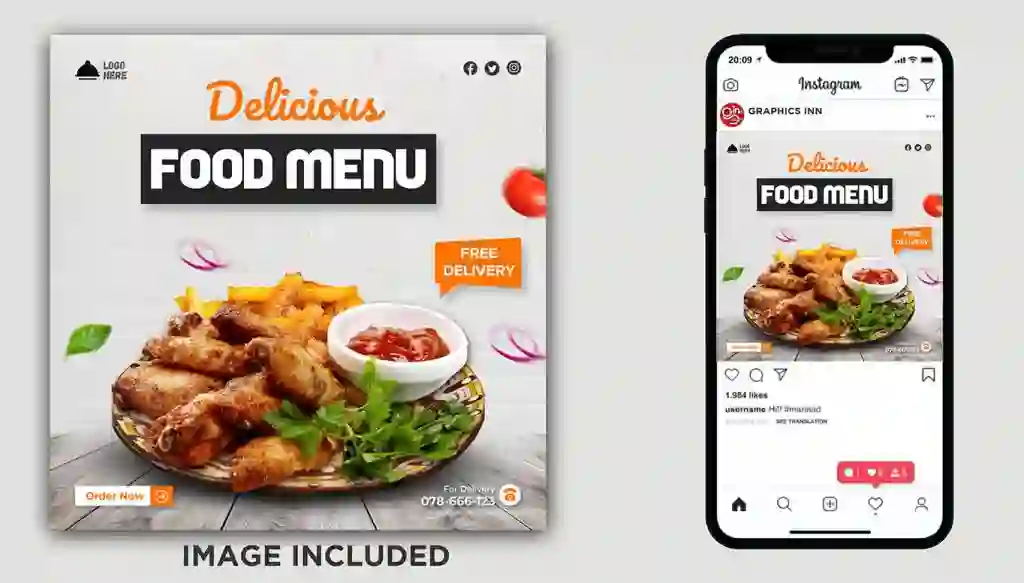 Food Social Media Promotion Instagram Post Design 1 Food Social Media Promotion Instagram Post Design
