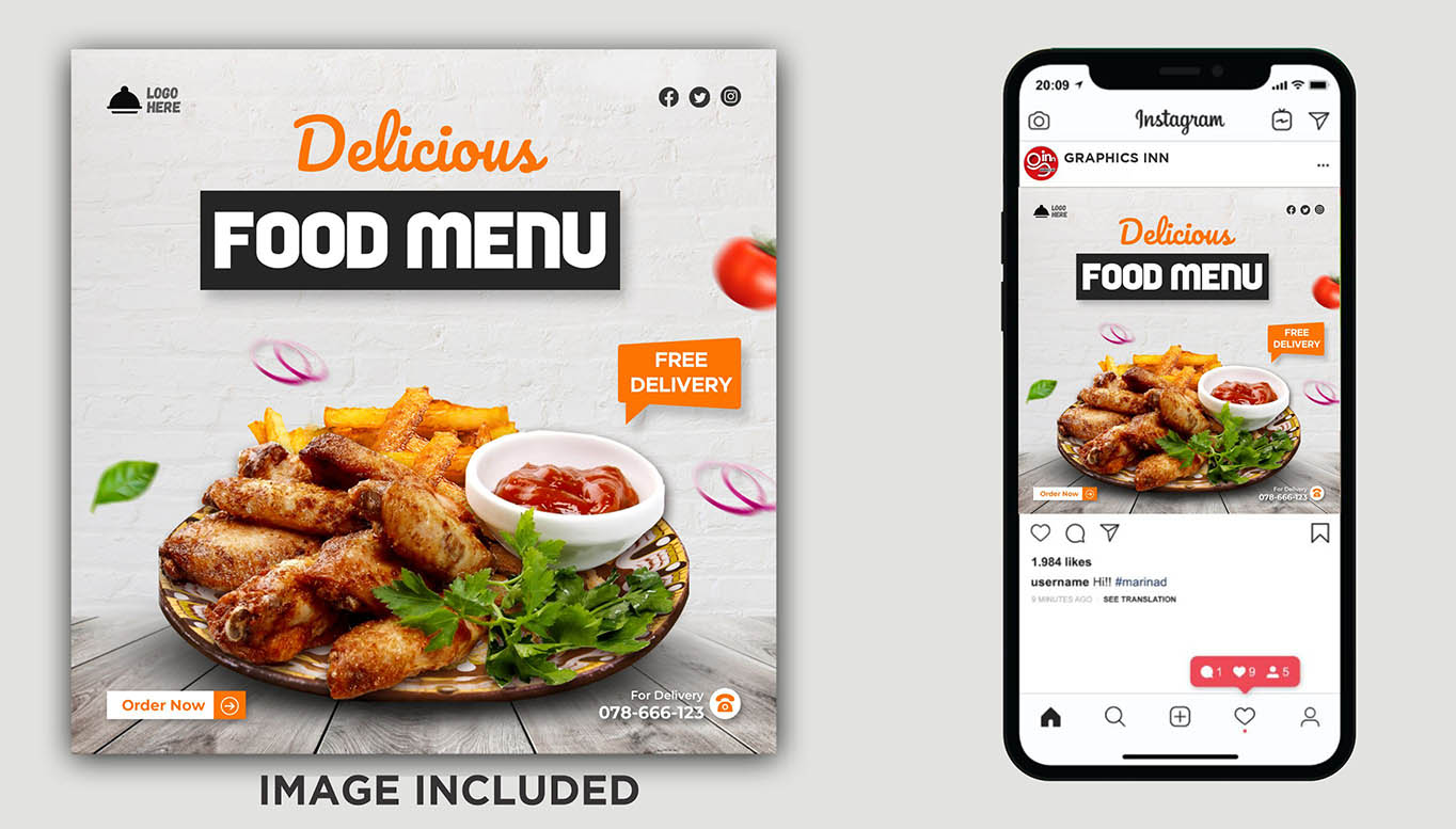 Food Social Media Promotion Instagram Post Design