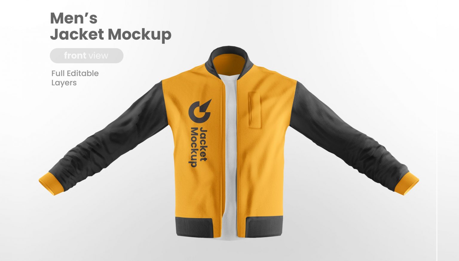 Front View Jacket Mockup PSD Free Download