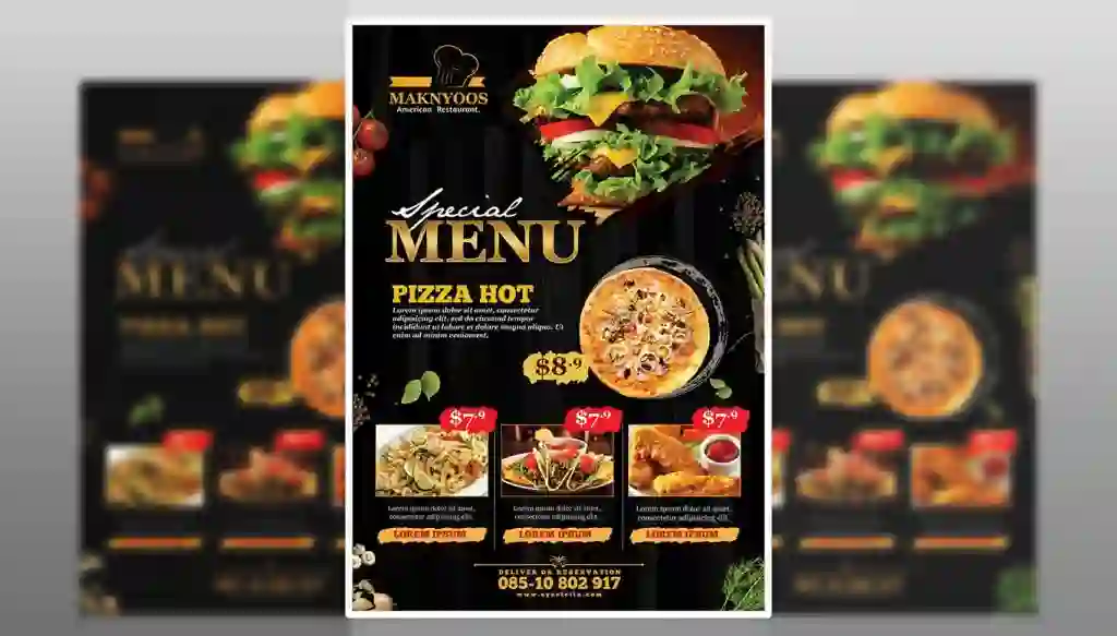Restaurant Menu Flyer Design PSD Free Download 1 Restaurant Menu Flyer Design PSD Free Download