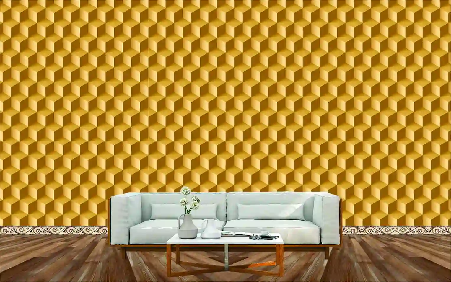 Home 23 3D Abstract Geometric Palling Flex Wallpaper Free Download