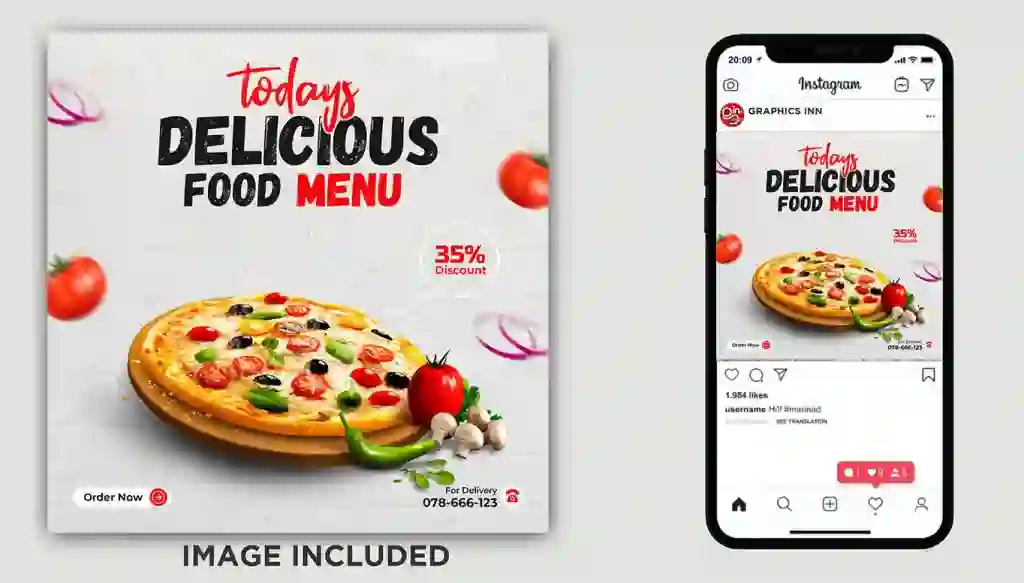 Food Social Media Promotion Instagram Post Design 1 Food Social Media Promotion Instagram Post Design