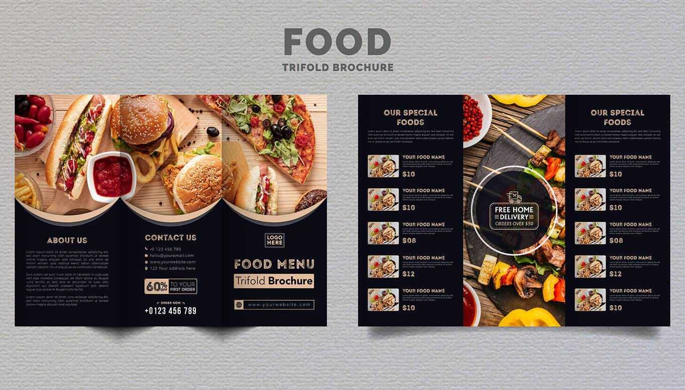 Food Menu Flyer Design Vector File Free Download