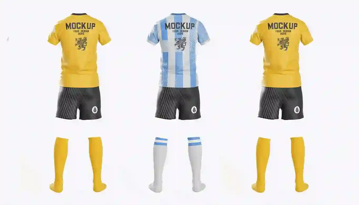 Home 28 Football Kit - Sports Tshirt Mockup Free Download
