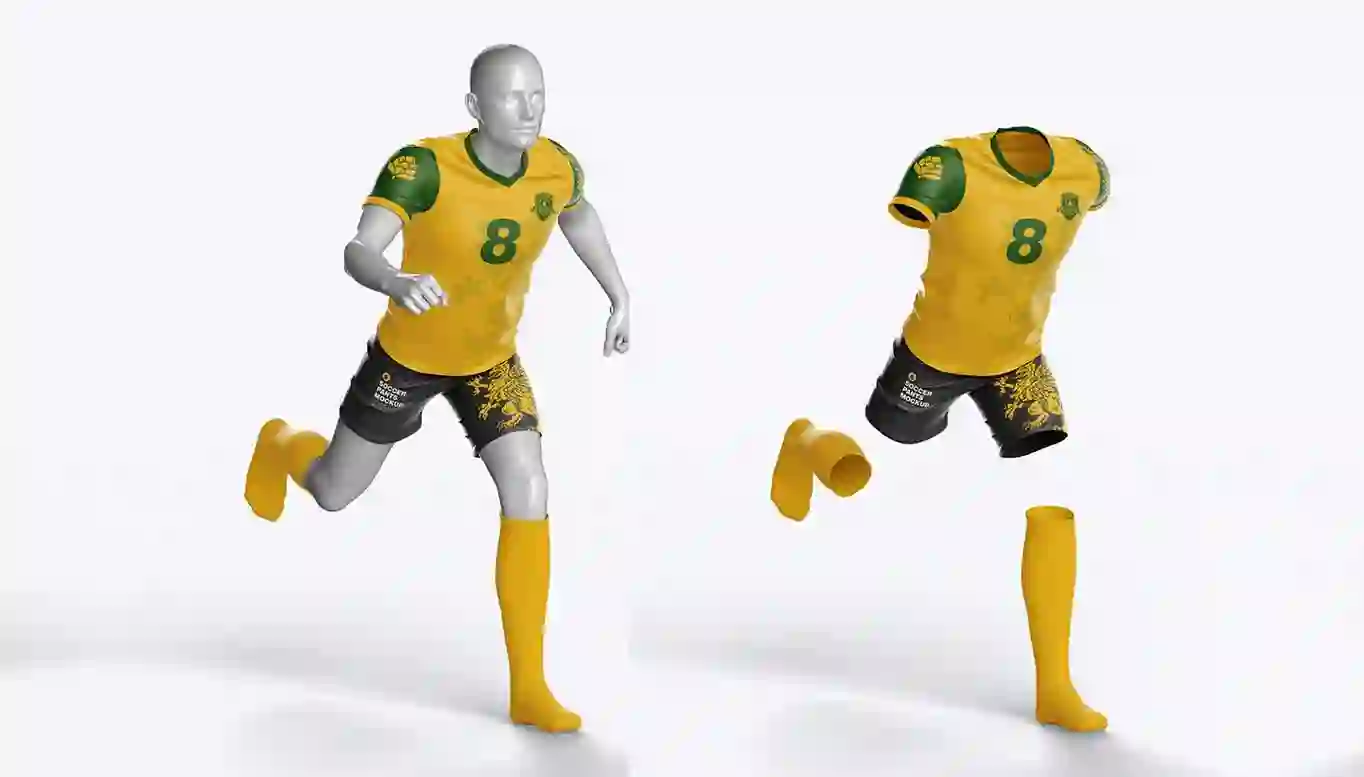 Home 25 Football Kit - Sports Kit Mockup Free Download