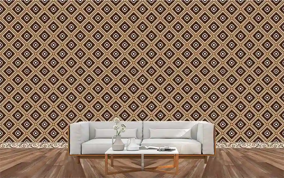 Seamless Flower Fabric Pattern Thai Style Wallpaper 1 Seamless Flower Fabric Pattern Thai Style Wallpaper