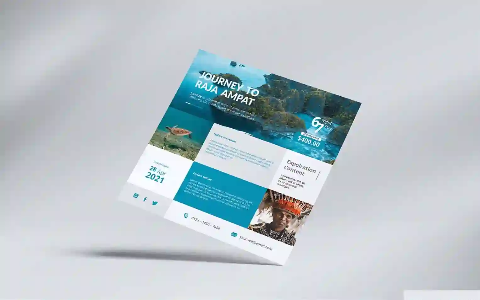 Home 25 Premium Square Flyer PSD Mockup Free Download